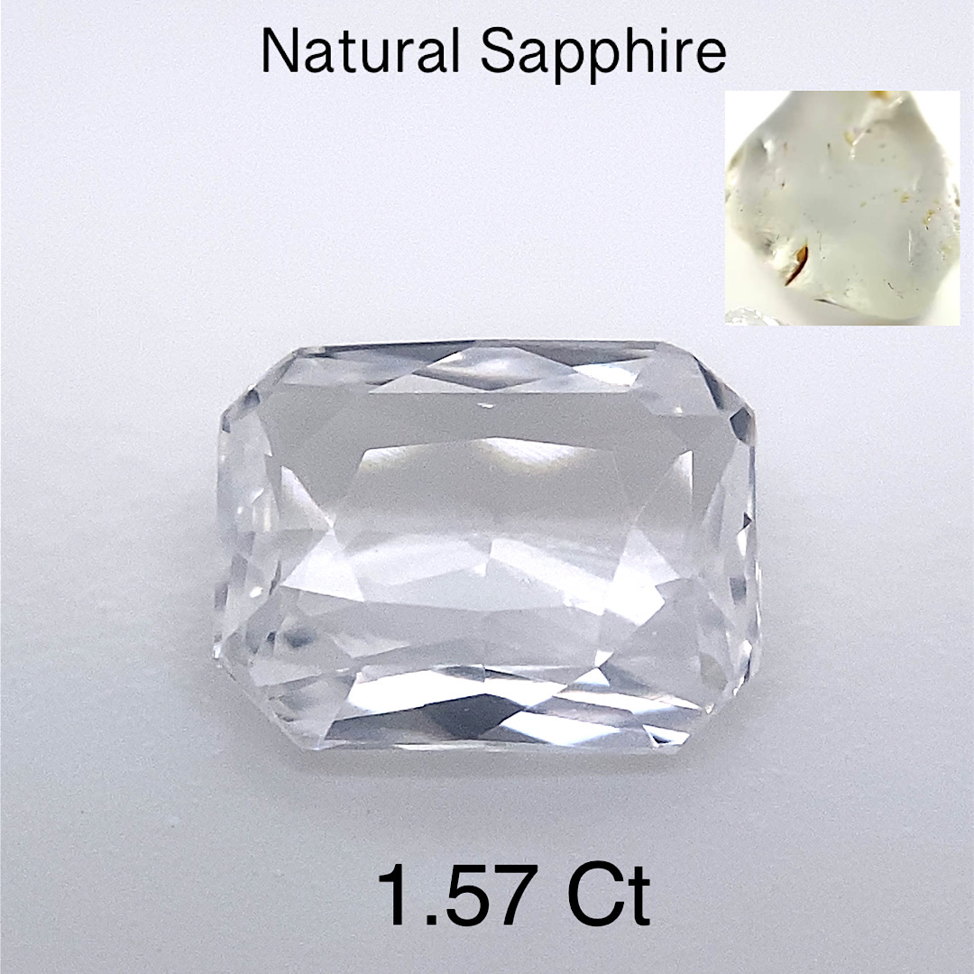 Natural White Colorless Sapphire SP05