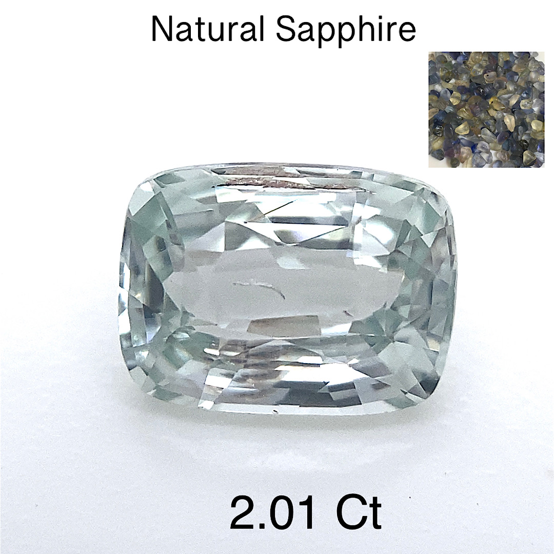 Natural White Soft Green Sapphire SP02