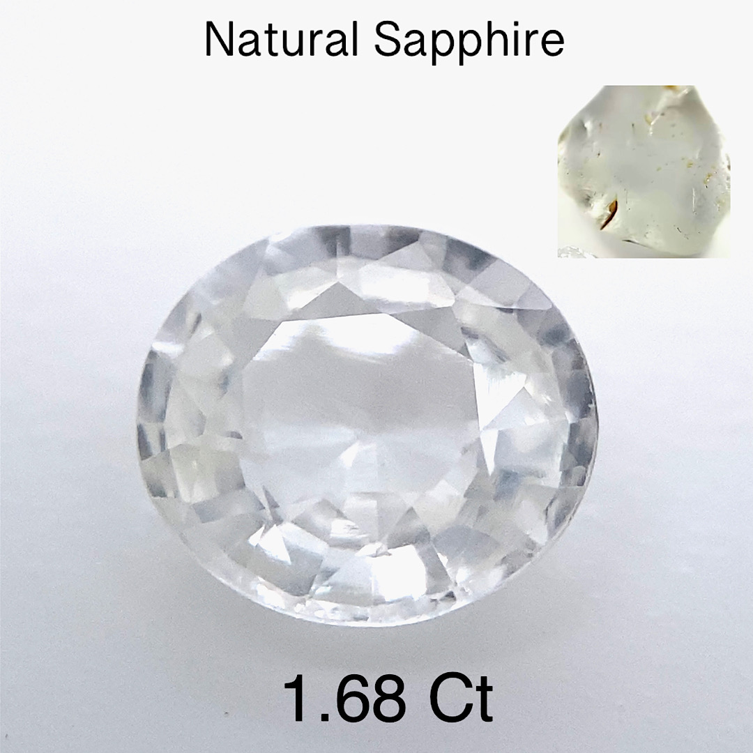 Natural White Colorless Sapphire SP01