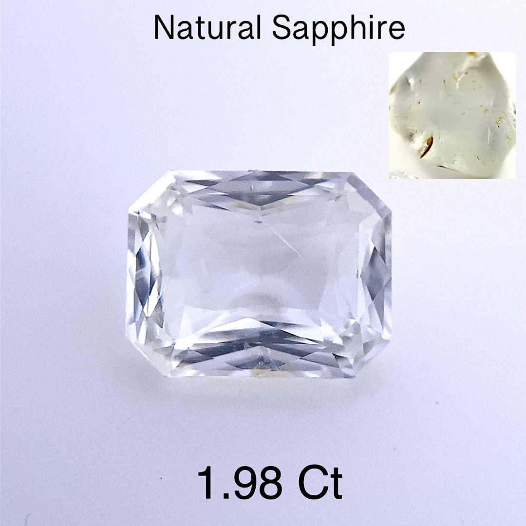 Natural White Colorless Sapphire SP13