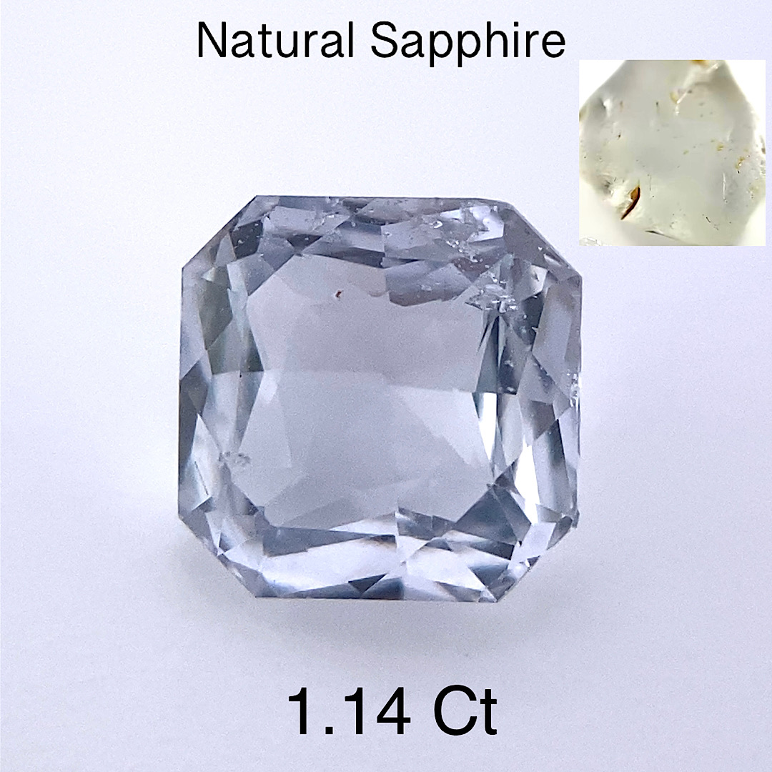 Natural White Clear Sapphire SP15