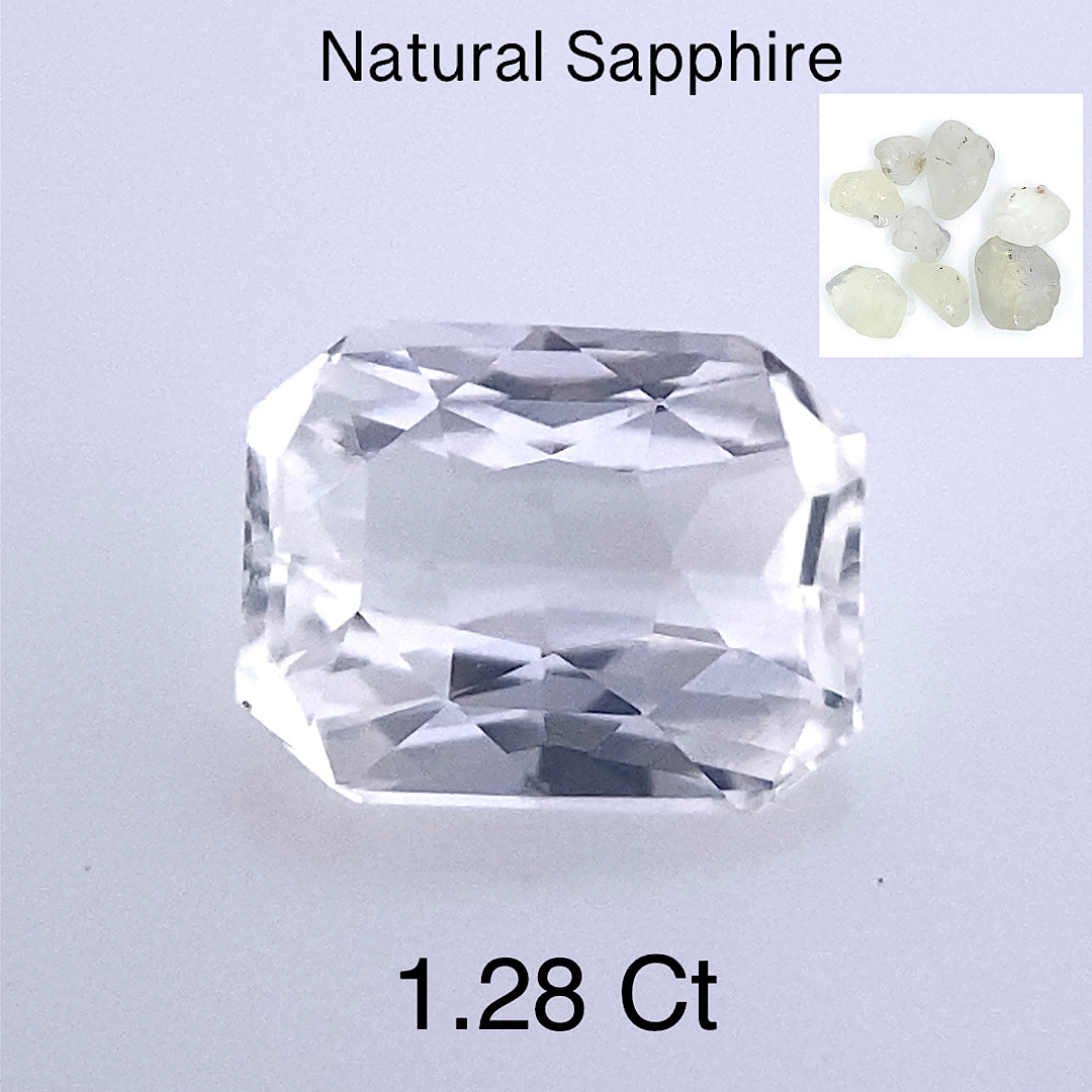 Natural White Clear Sapphire SP23