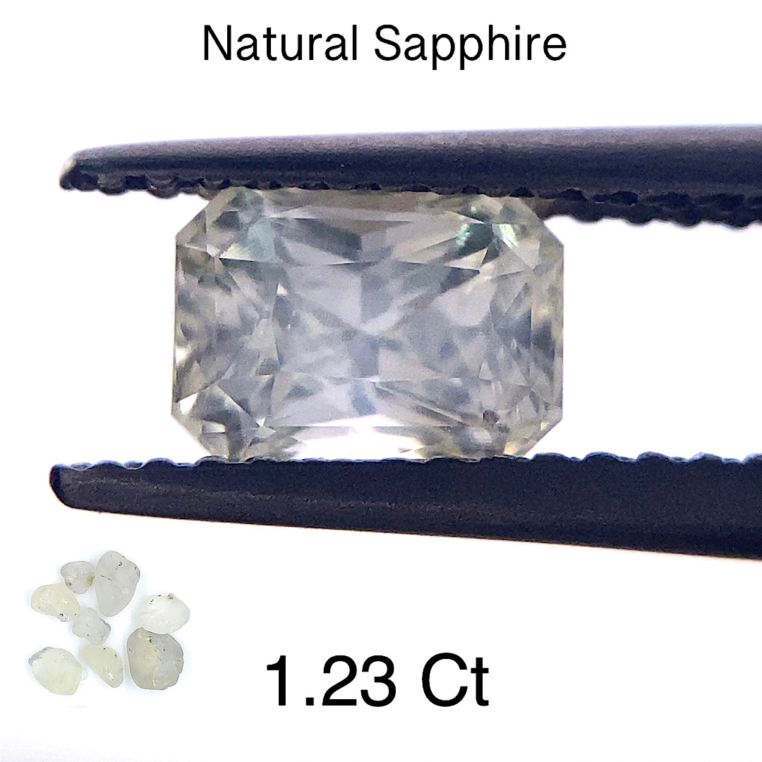 Natural White Soft Yellow Sapphire SP24