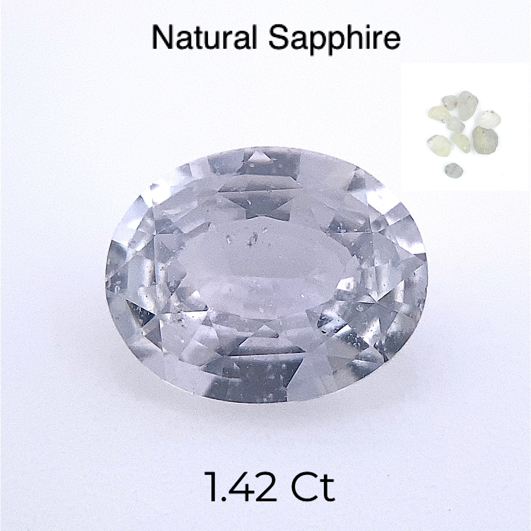 Natural White Colorless Sapphire SP42