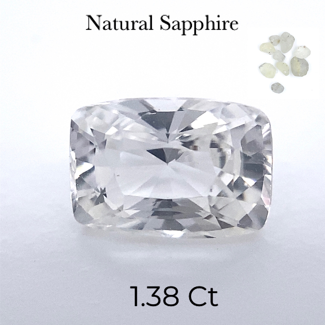 Natural White Colorless Sapphire SP30