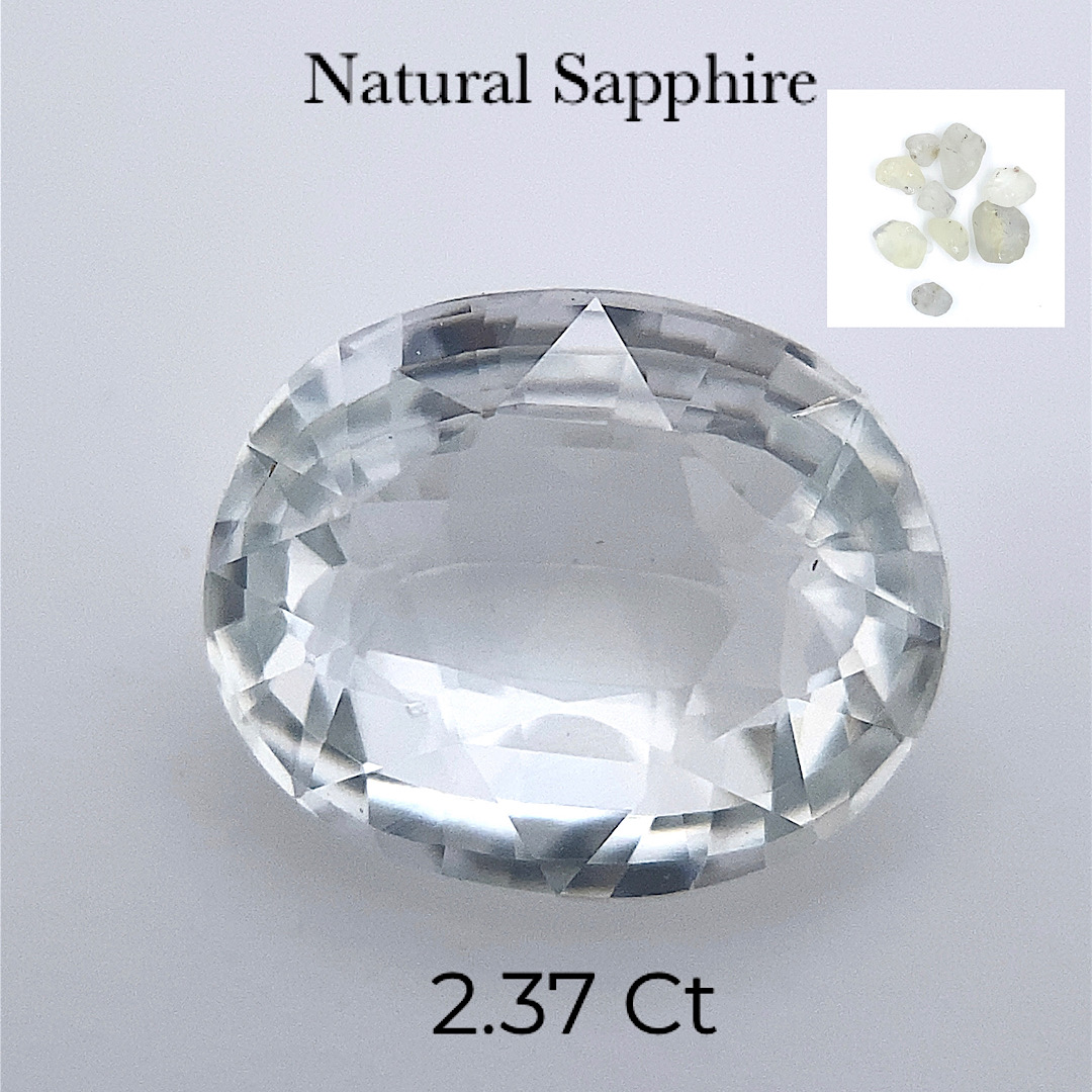 Natural White Colorless Sapphire SP48