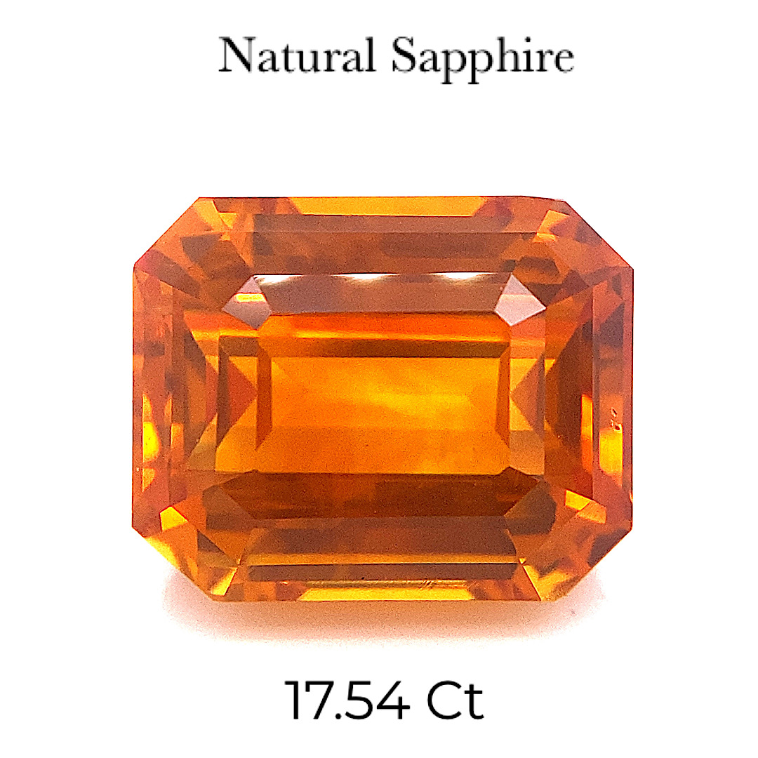 Natural Orange Sapphire Normal Heated  SPH01