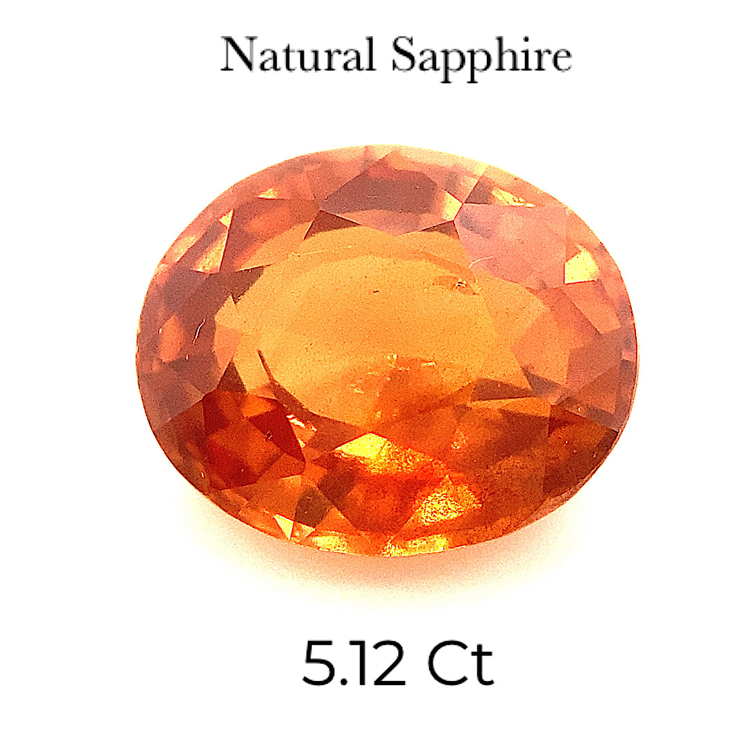 Natural Orange Sapphire Normal Heated SPH07