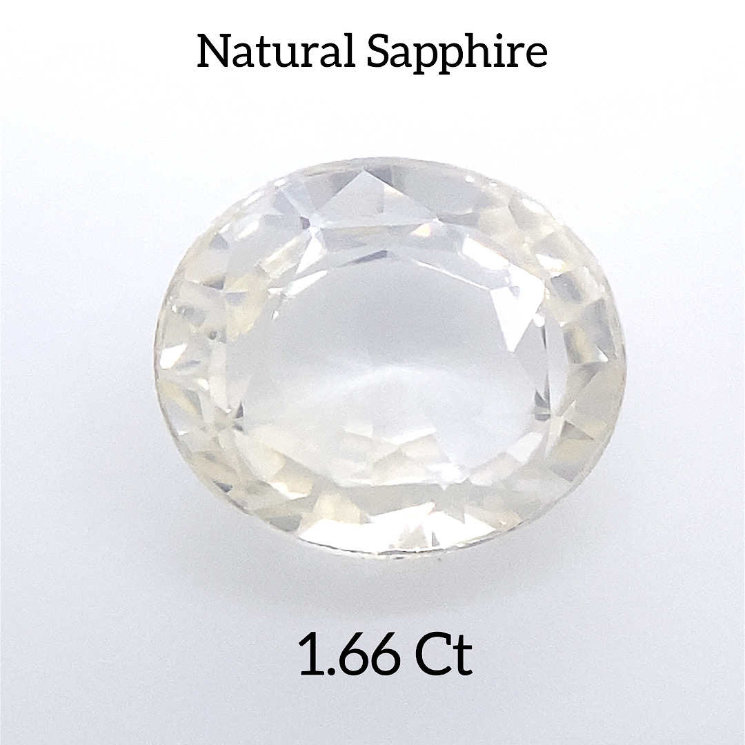 Natural Sapphire Colorless Soft Yellow SP50