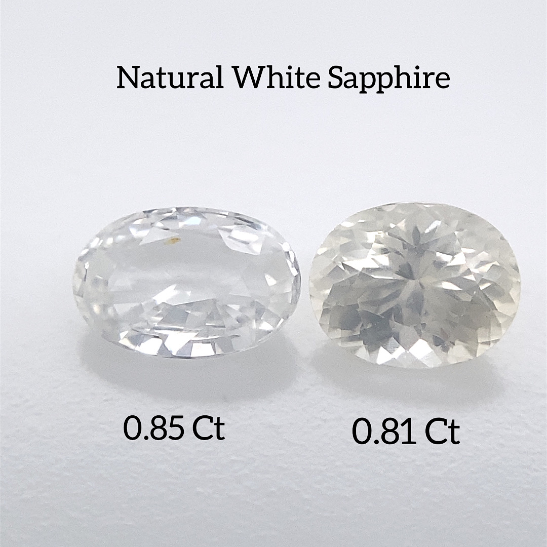 Natural White Sapphire Pair SP106