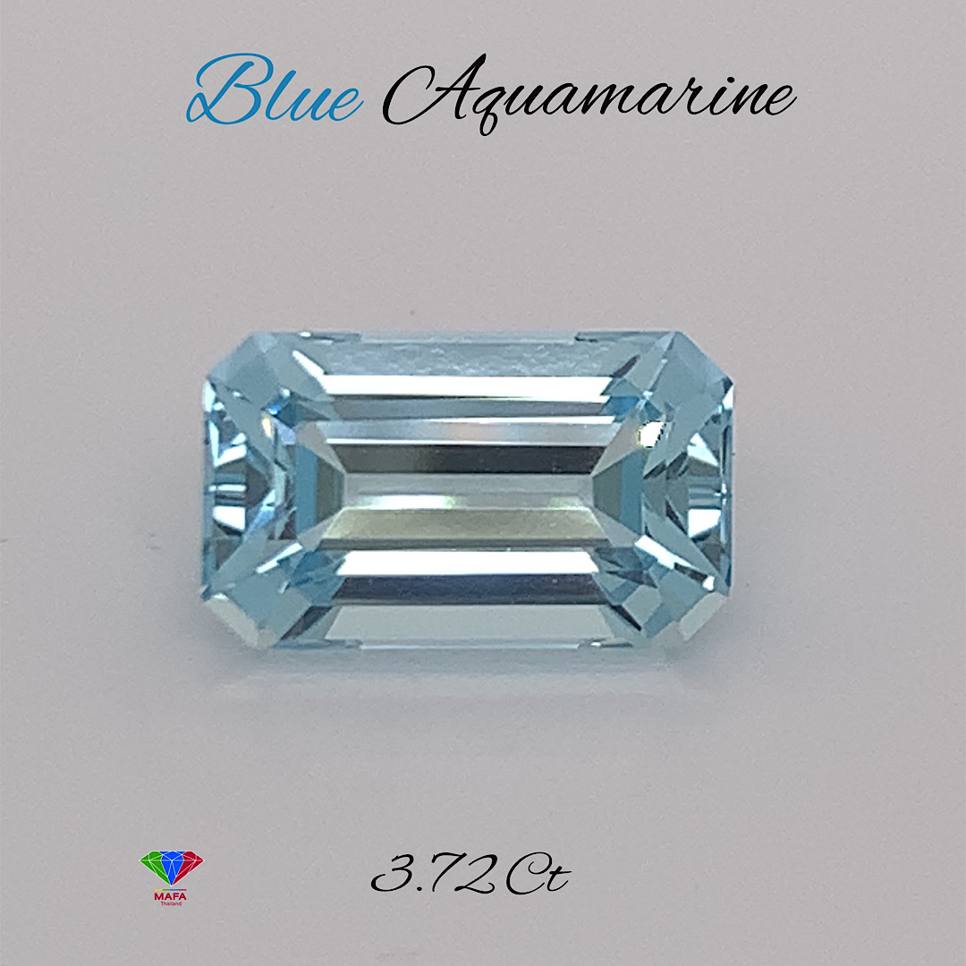 Natural Blue Aquamarine Gemstone AQ016