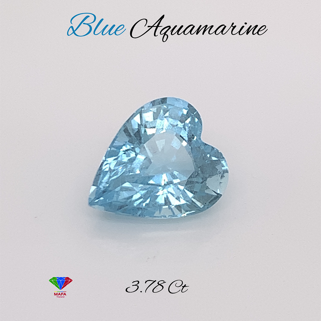 Natural Blue Aquamarine Gemstone AQ019