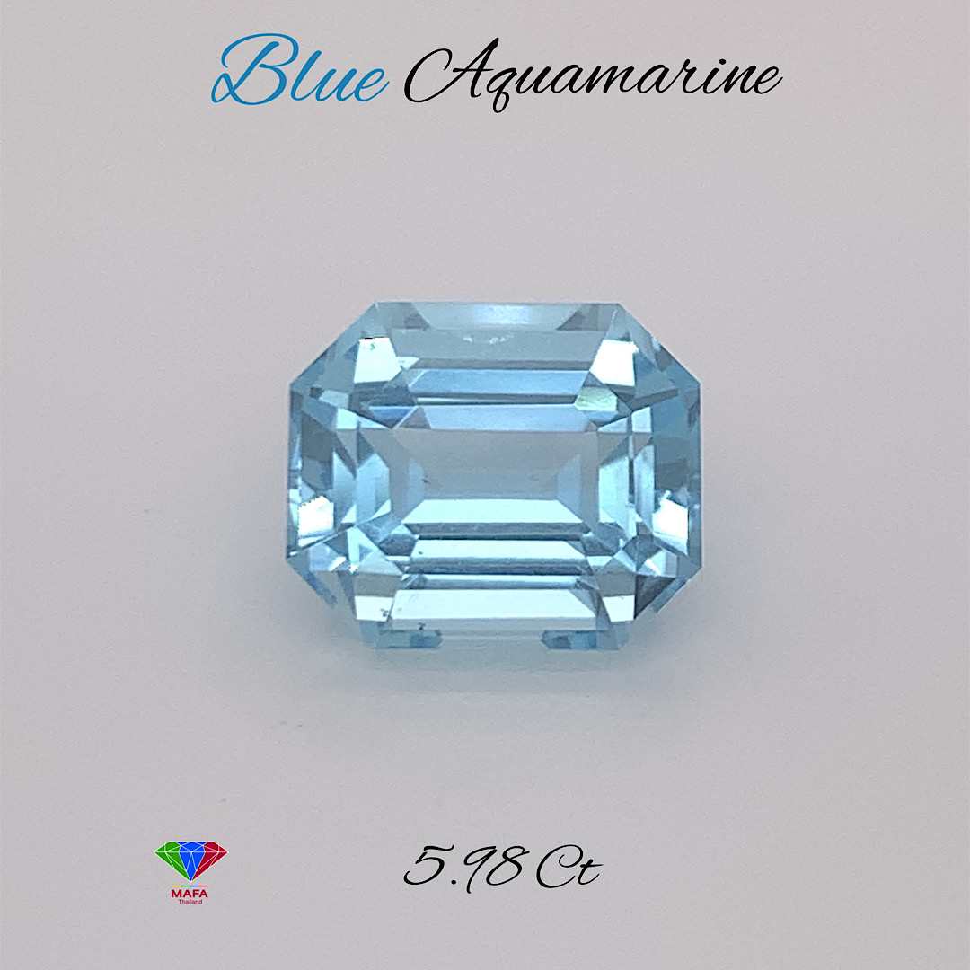 Natural Blue Aquamarine Gemstone AQ024